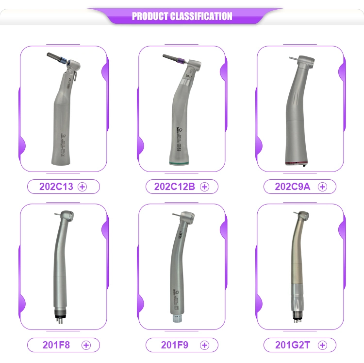 20: 1 E-Generator Implant Contra Angle Stainless Steel Dental Low Speed Handpiece NSK Implant Green Ring Angle E Type Connect