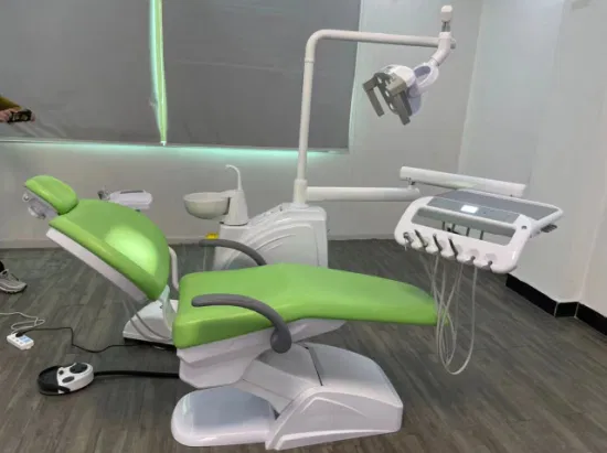 CE-Zulassung Hochwertiger Dentalstuhl-Hersteller Preise für Dentalstuhleinheit mit 8 Glühbirnen LED-Licht Lt